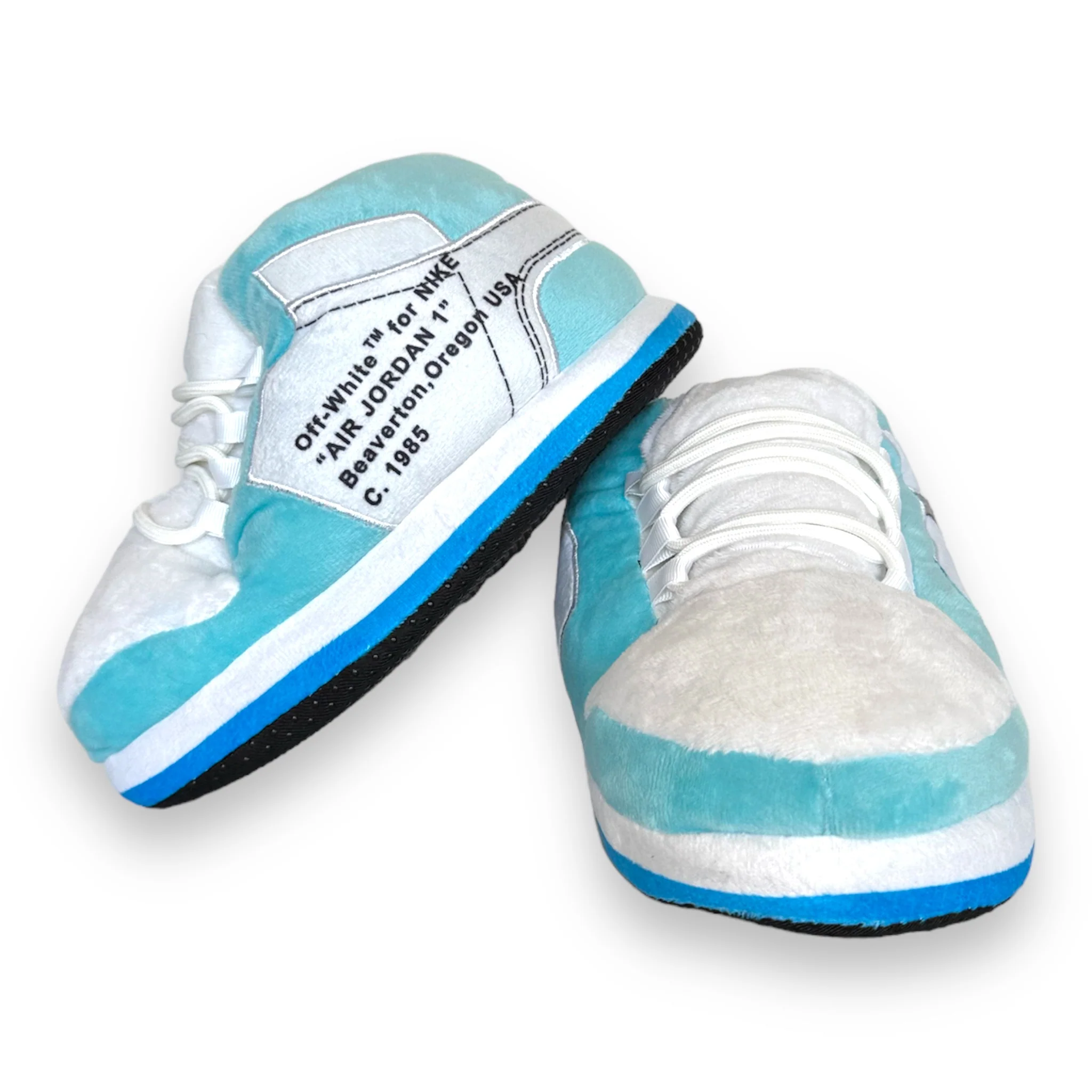 Baby Blue & Red High-Top Sneaker Slippers - Image 12