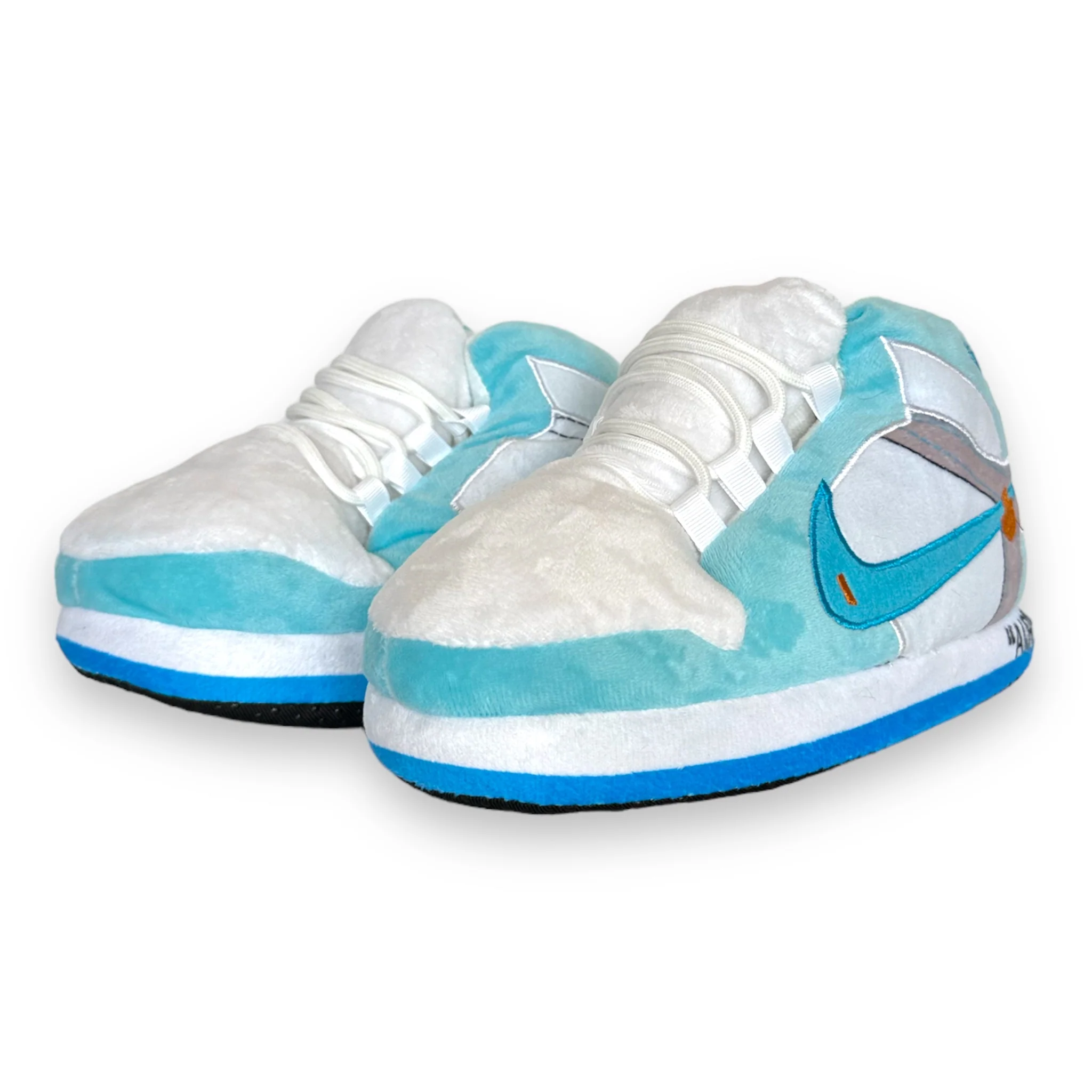 Baby Blue & Red High-Top Sneaker Slippers - Image 13