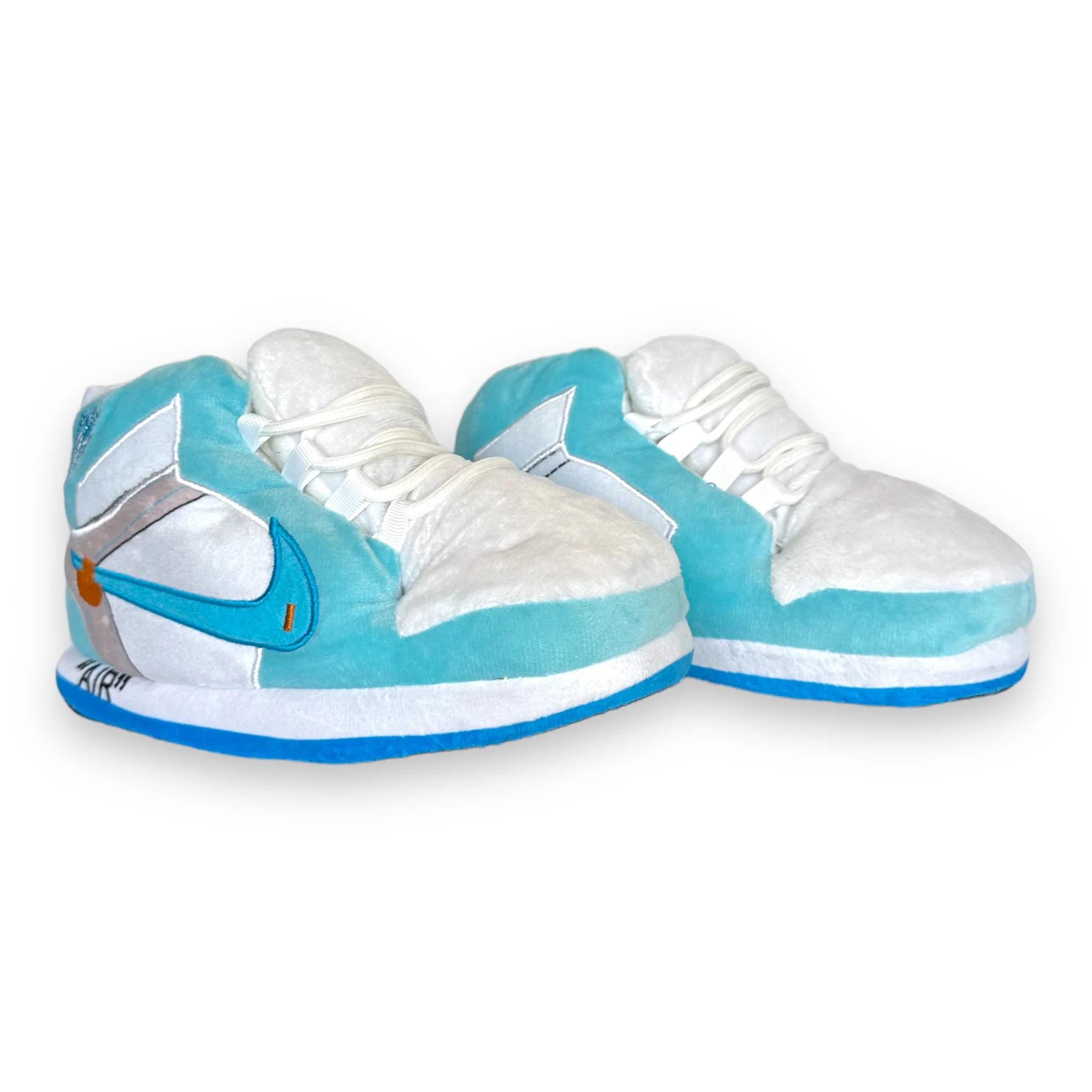 Baby Blue & Red High-Top Sneaker Slippers - Image 14