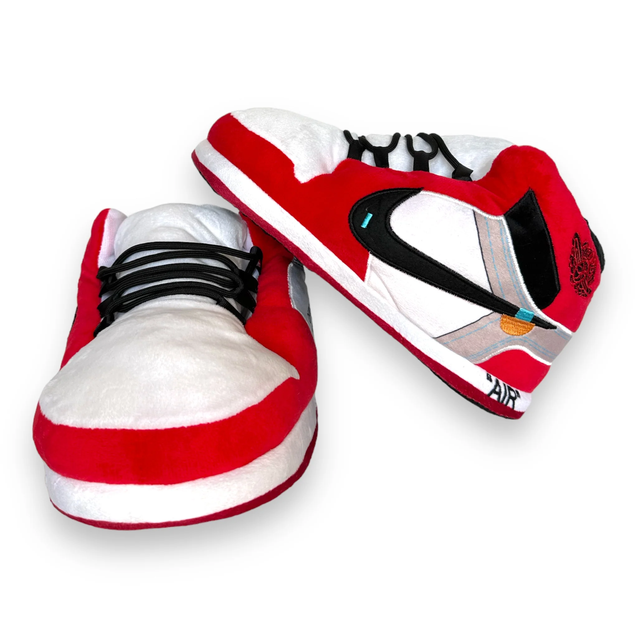 Baby Blue & Red High-Top Sneaker Slippers - Image 4