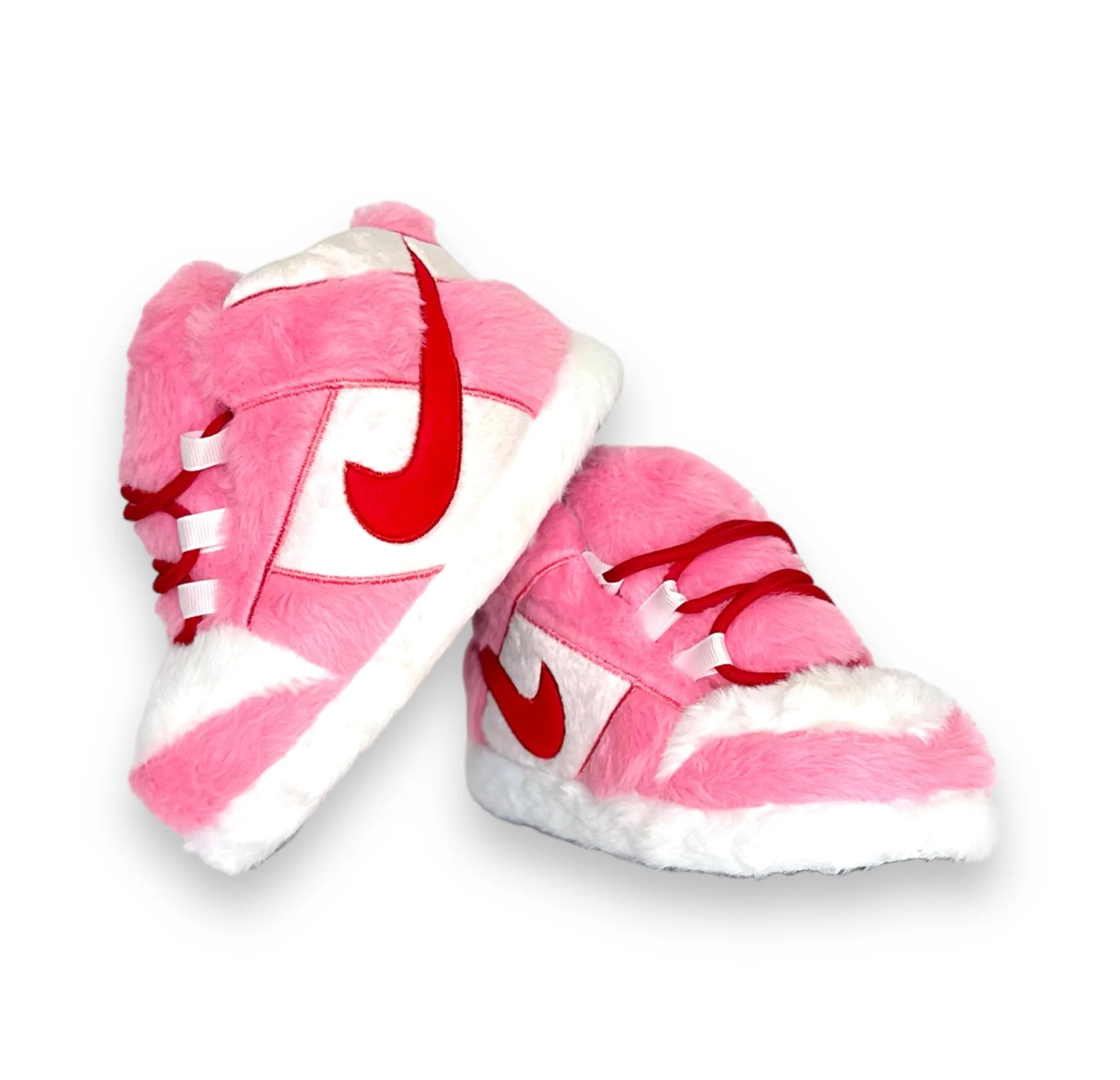 Pink & White High-Top Sneaker Slippers - Image 3
