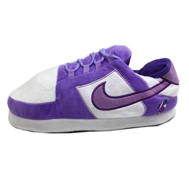 Purple & White Low-Top Sneaker Slippers - Image 4
