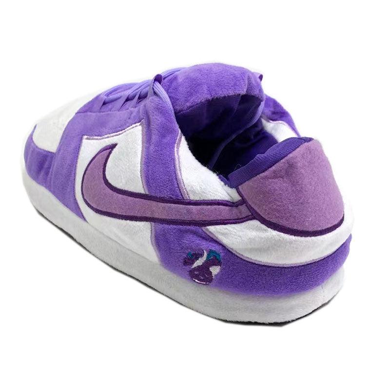 Purple & White Low-Top Sneaker Slippers - Image 5