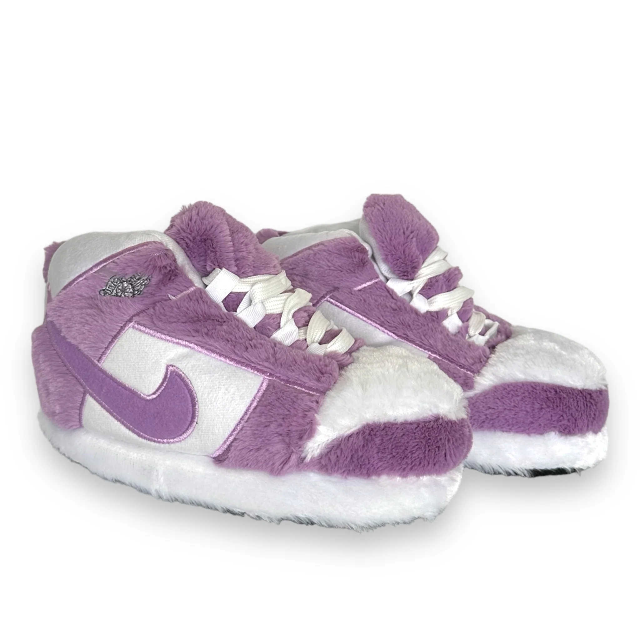 Purple & White High-Top Sneaker Slippers - Image 3