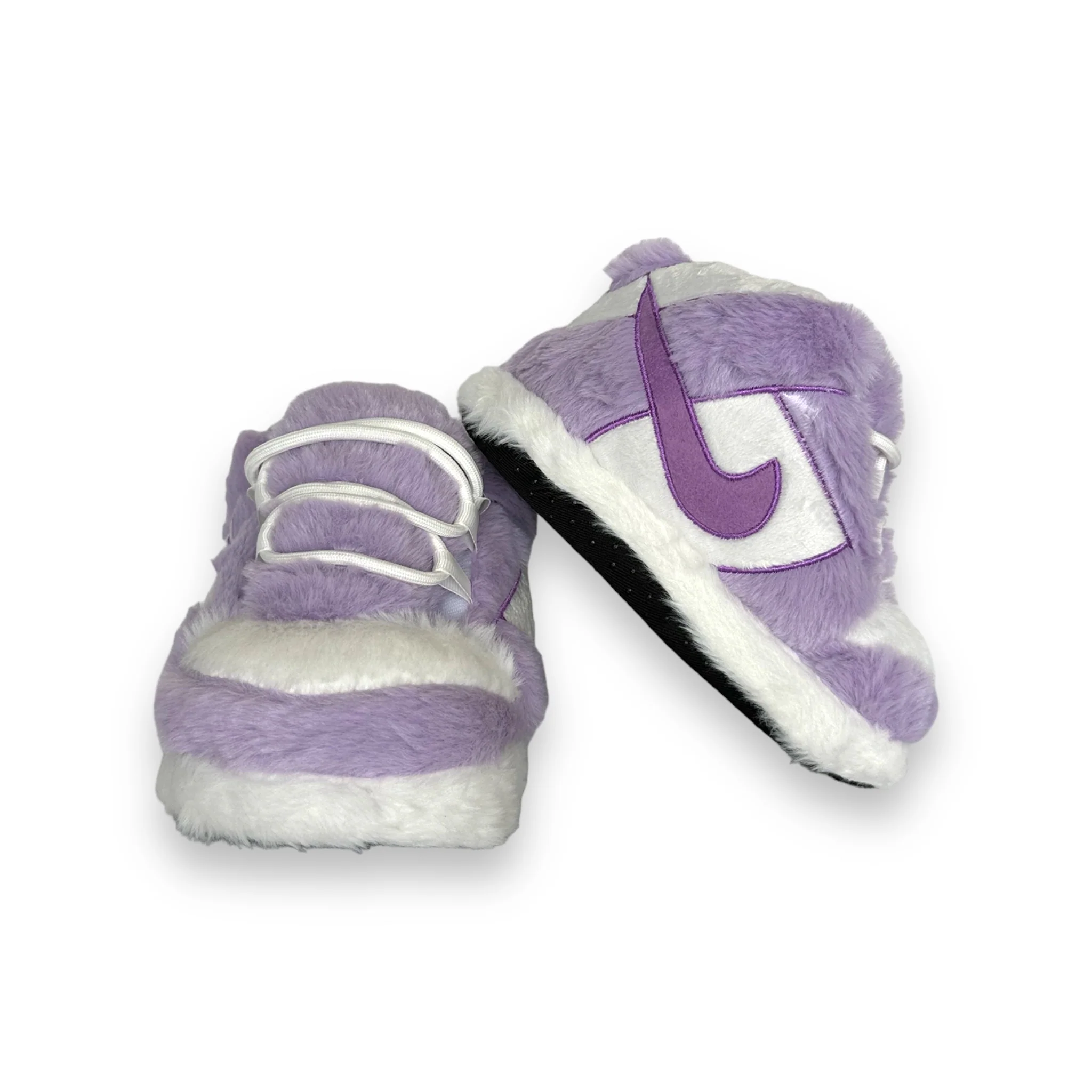Purple & White High-Top Sneaker Slippers - Image 4
